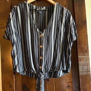 Women’s Sz. L Striped Tie Top